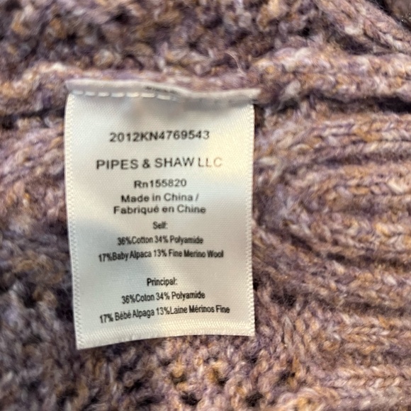 Veronica Beard Novah Pointelle Purple Sweater - Picture 6 of 7